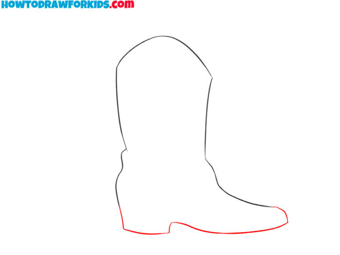 How to Draw a Cowboy Boot Easy Drawing Tutorial For Kids