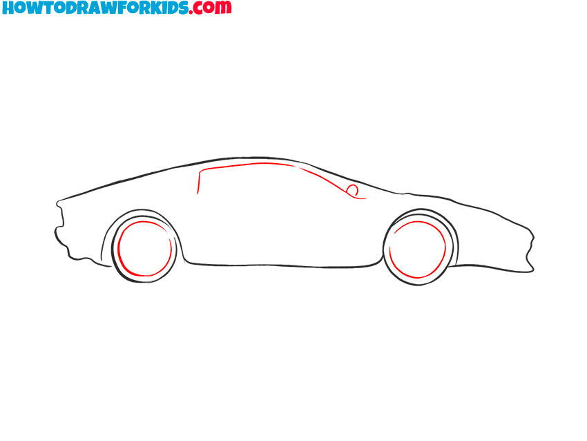 how to draw a ferrari car easily
