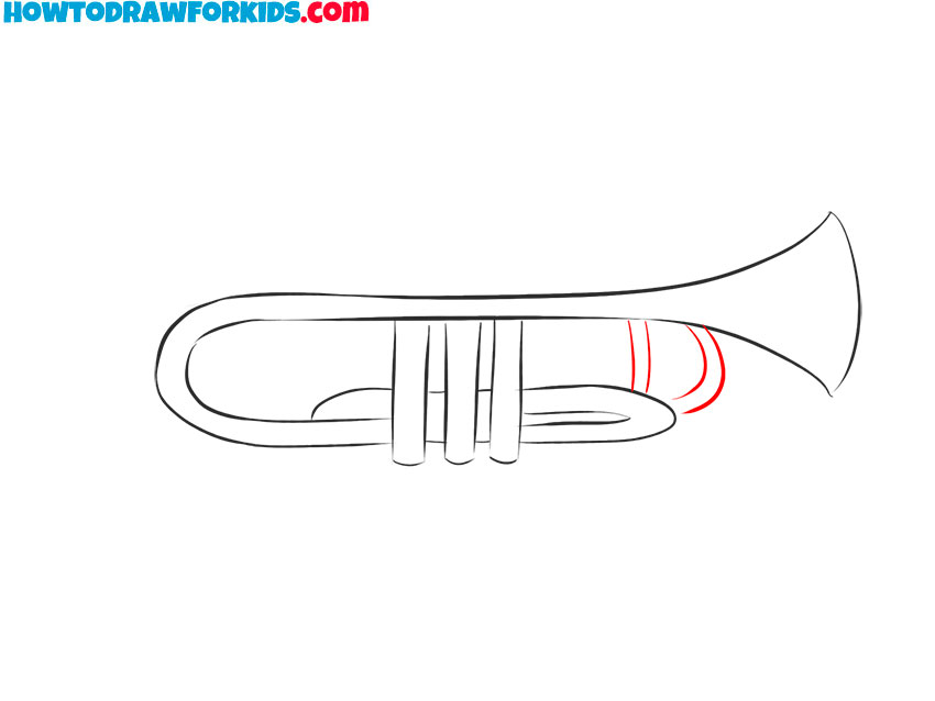 how to draw a realistic trumpet