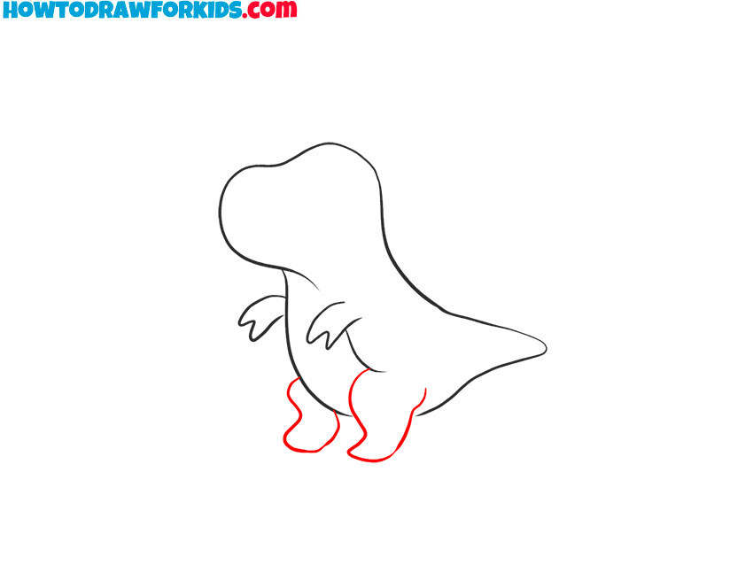 how to draw a simple cute dinosaur
