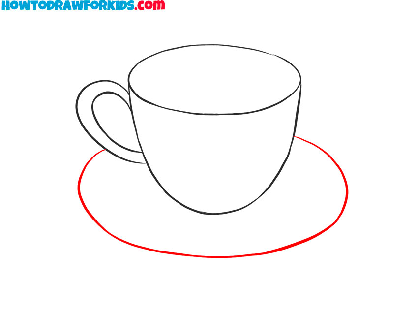how to draw a simple tea cup