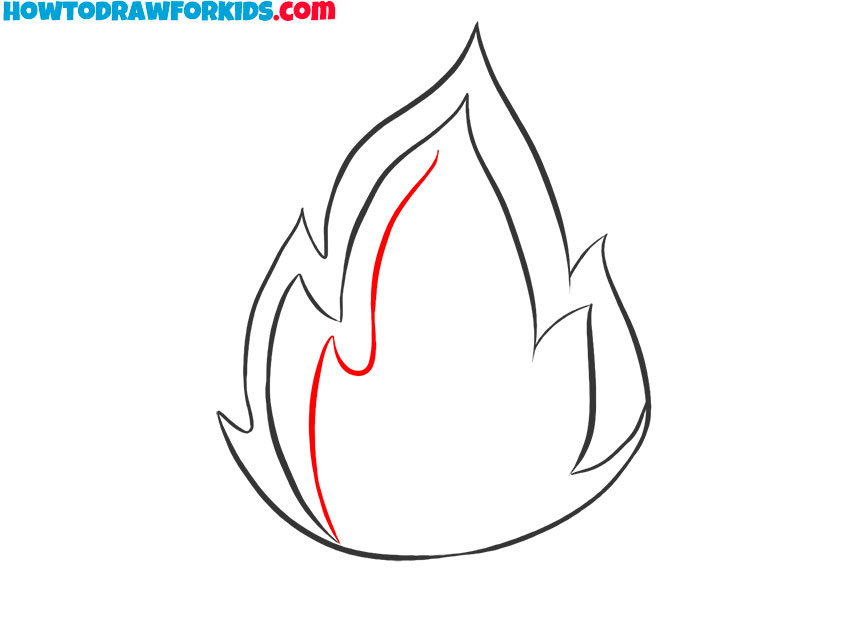 how to draw flames easy step by step