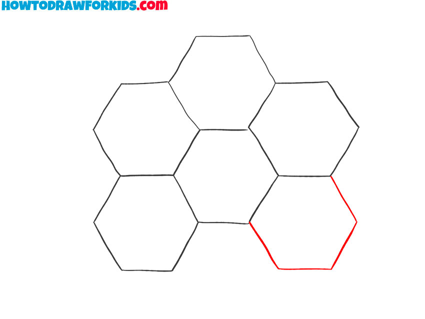 honeycomb drawing easy