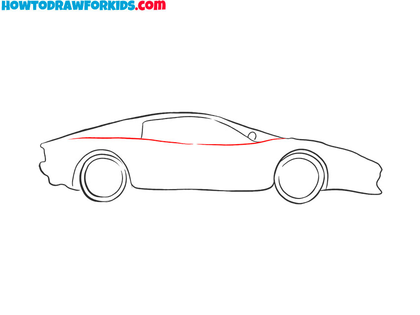 how to draw a ferrari car easy