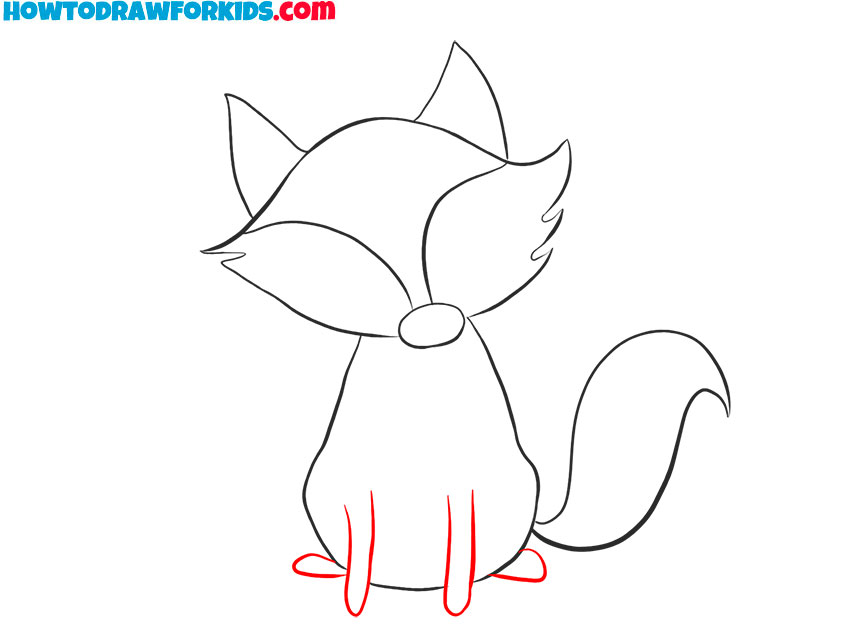 how to draw a fox baby