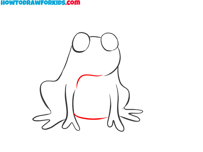 how to draw a frog body