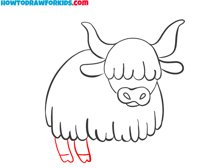 how to draw a simple buffalo