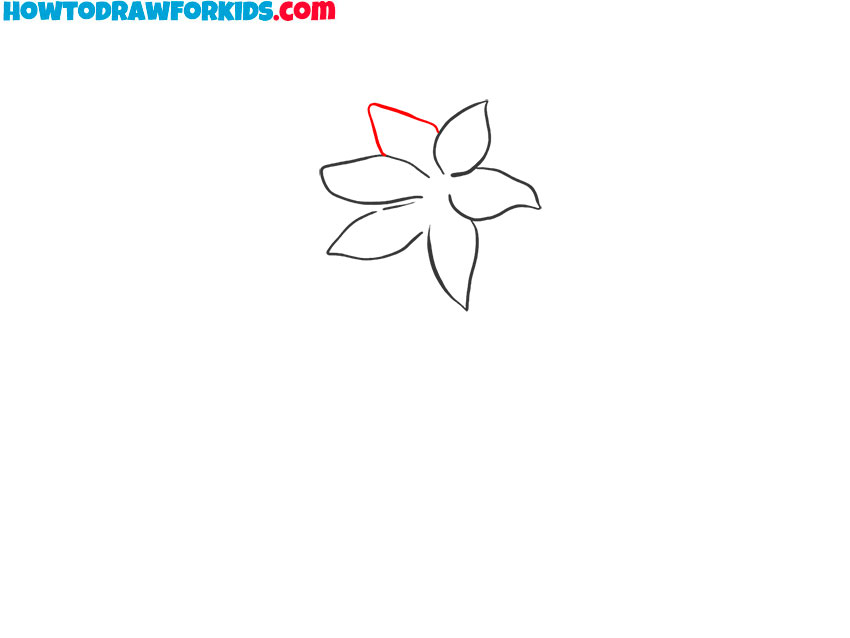 lily flower drawing easy
