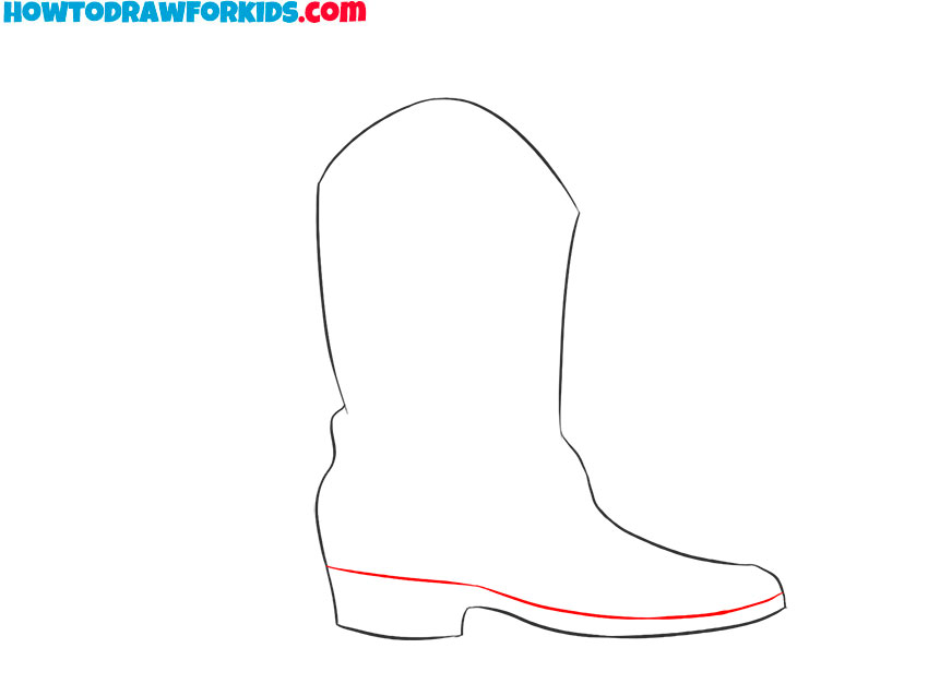 simple cowboy boot drawing