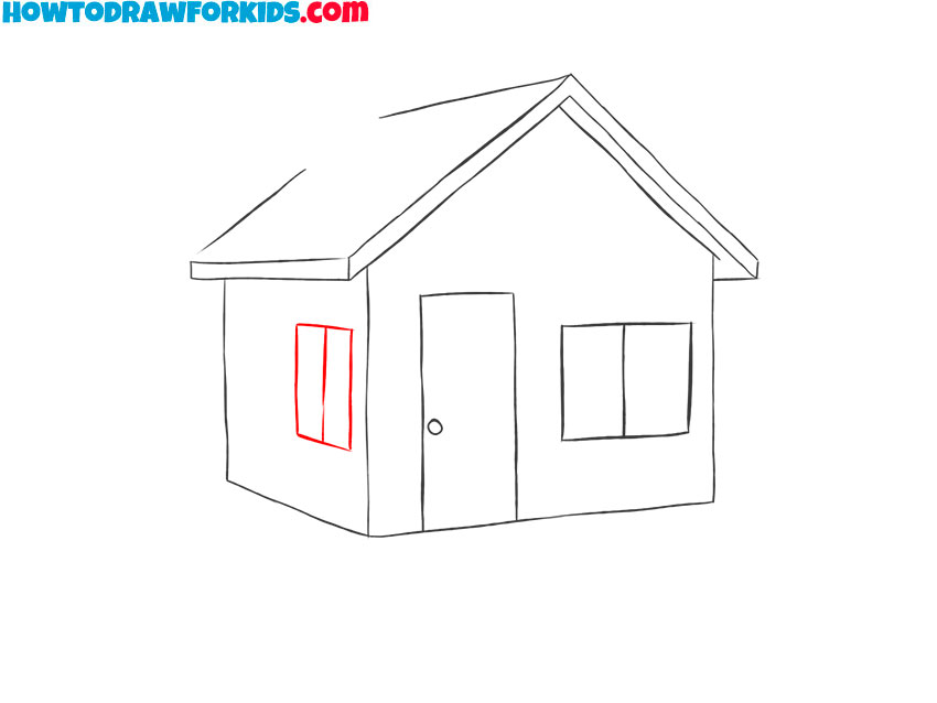 3d house drawing easy step by step