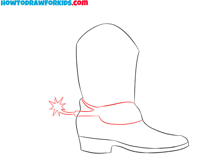 cowboy boot cartoon drawing