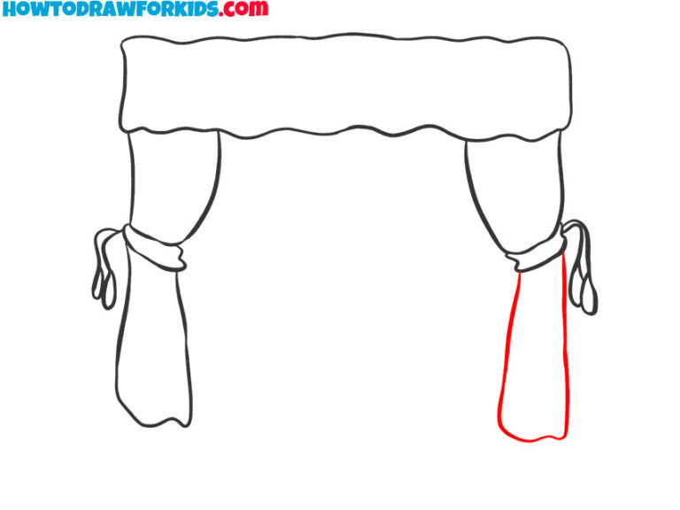 How to Draw Curtains Easy Drawing Tutorial For Kids