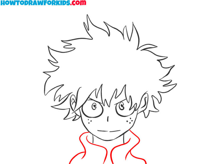 How to Draw Deku Face - Easy Drawing Tutorial For Kids