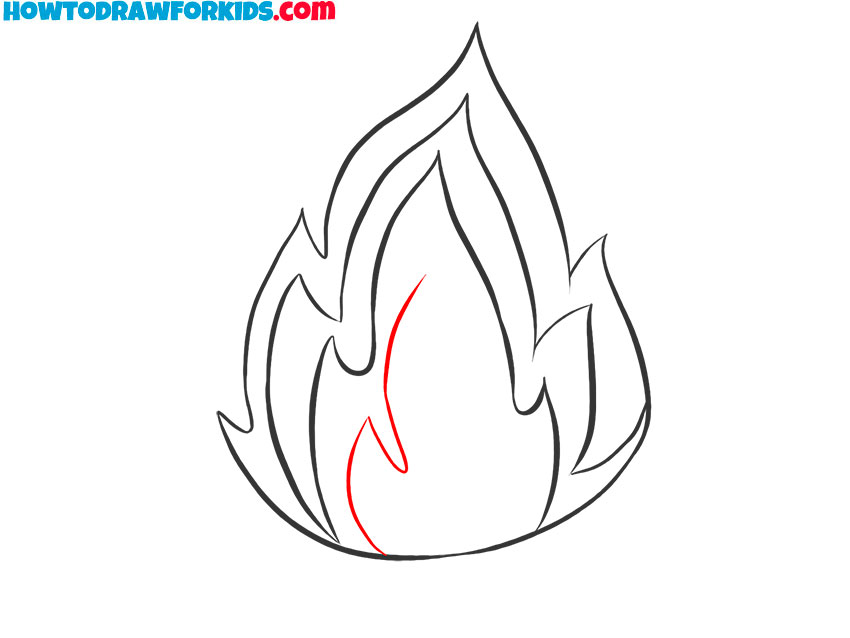 flames drawing simple