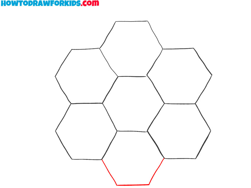 honeycomb drawing simple
