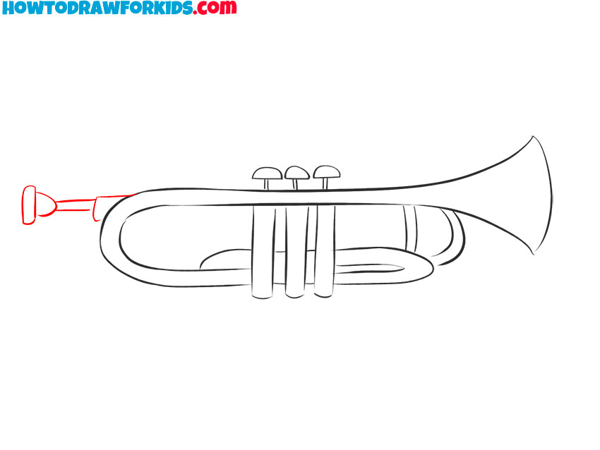 how to draw a 3d trumpet