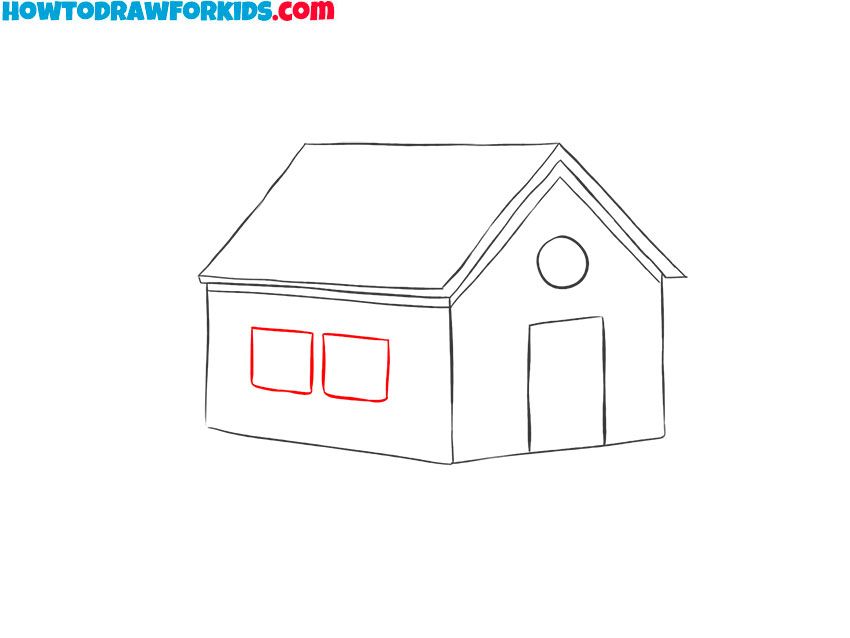 how to draw a house cute