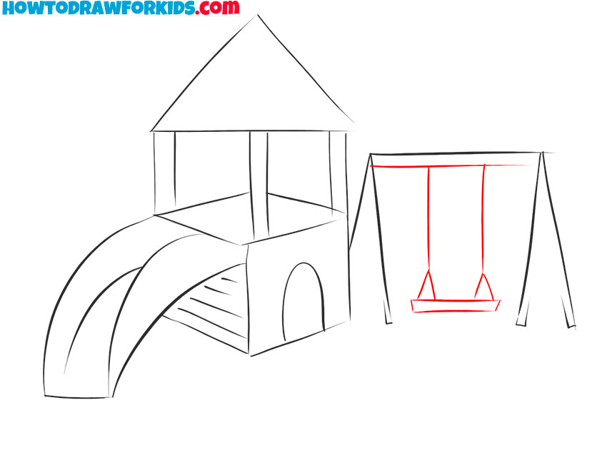 how to draw a school playground