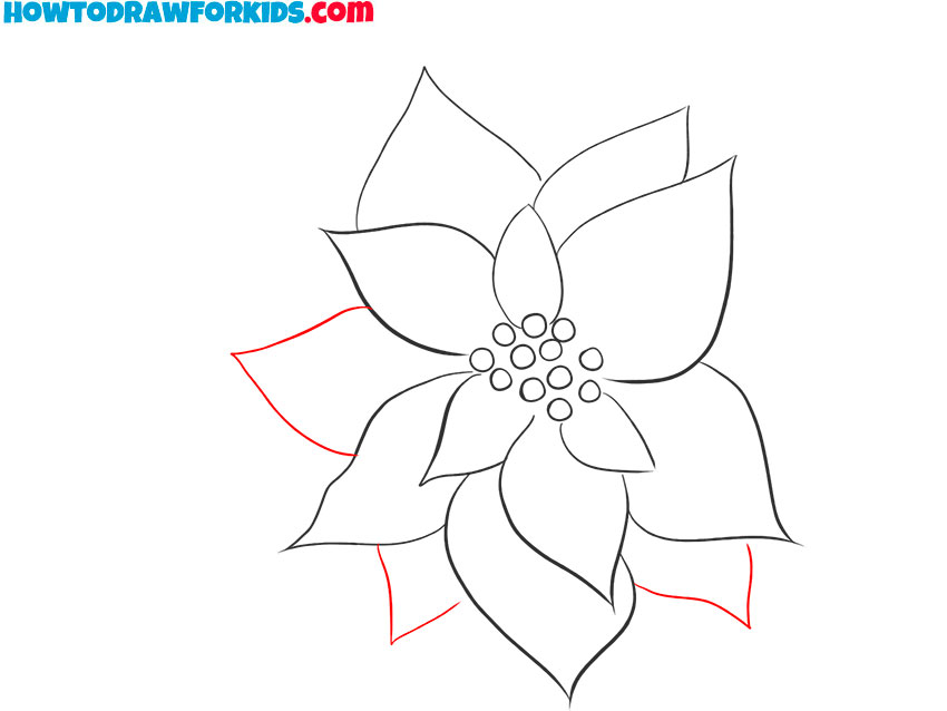 poinsettia drawing easy