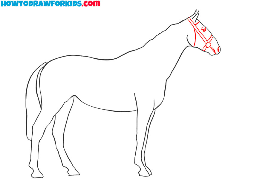 realistic horse drawing easy