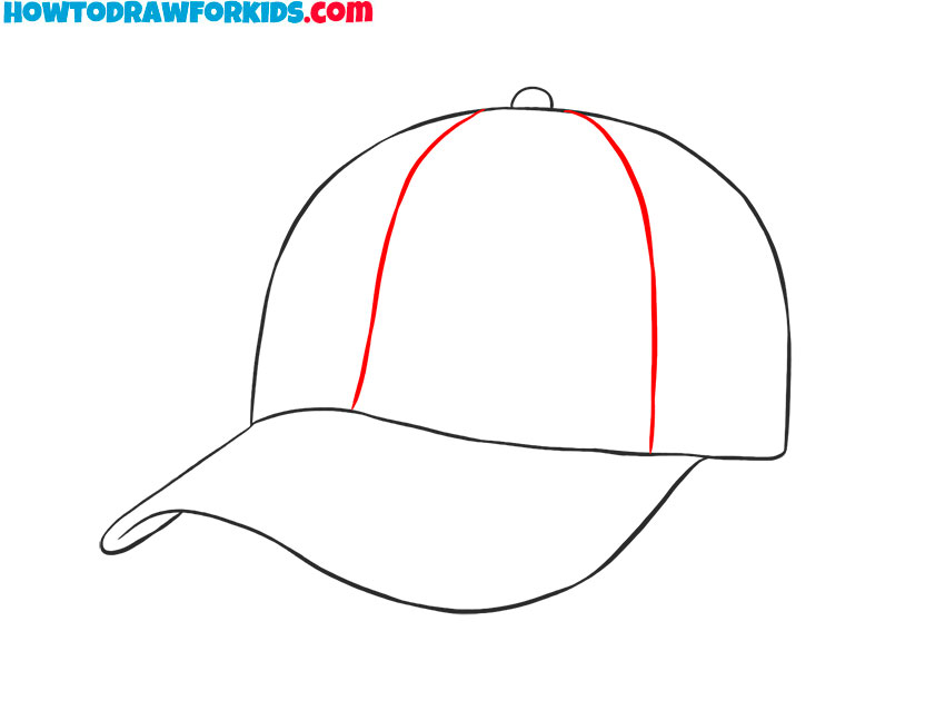 simple baseball cap drawing