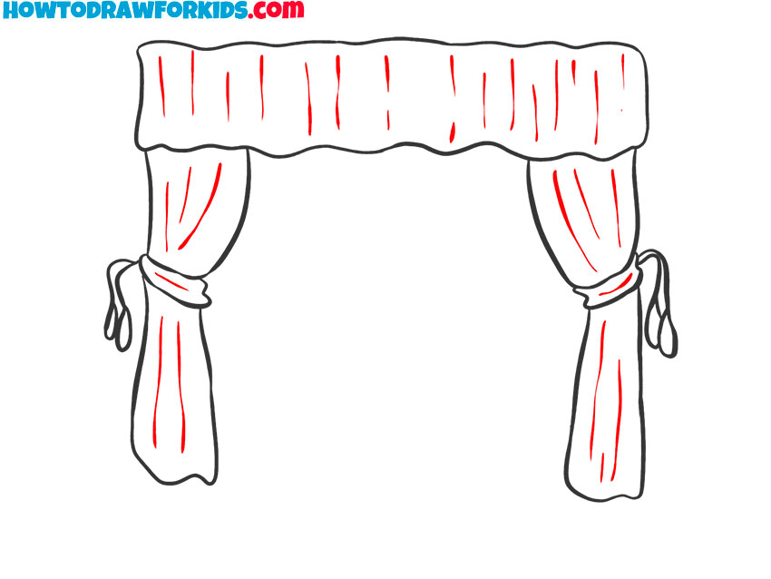 How to Draw Curtains - Easy Drawing Tutorial For Kids