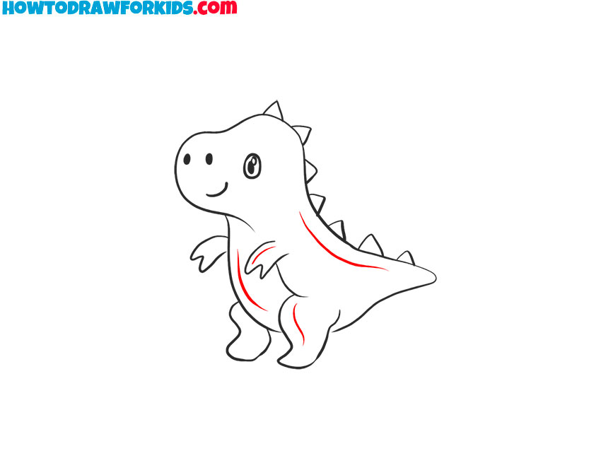 cute cartoon dinosaur drawing