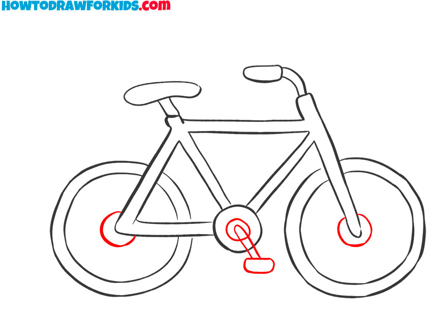 easy bicycle drawing lesson