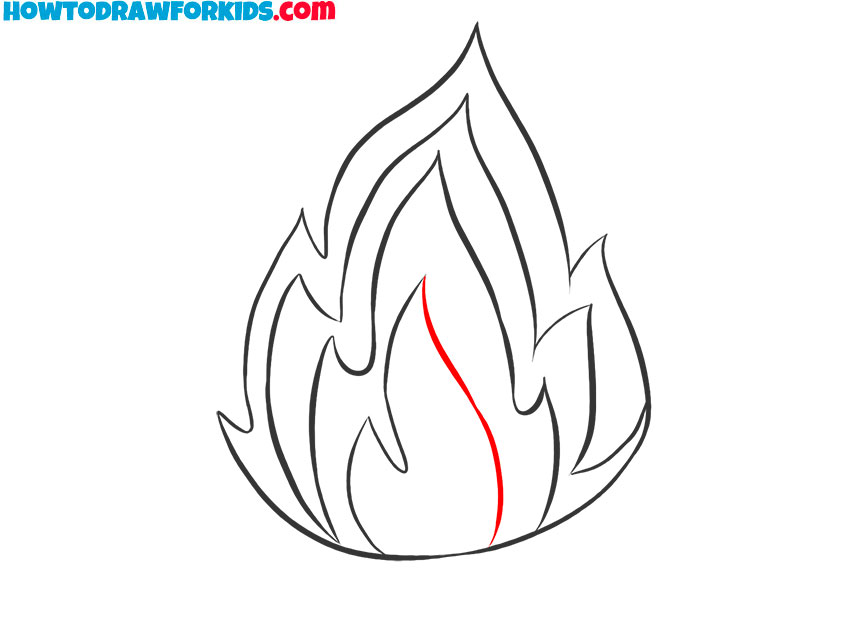 flames drawing easy