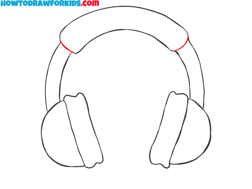 headphones drawing step by step