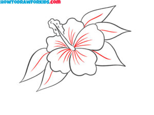 How to Draw a Hibiscus - Easy Drawing Tutorial For Kids