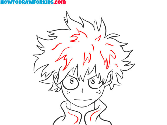 How to Draw Deku Face - Easy Drawing Tutorial For Kids