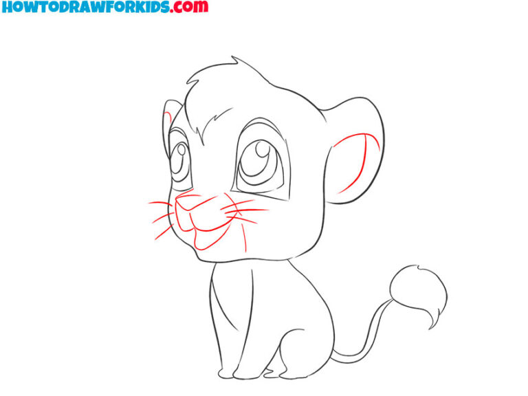 How to Draw Simba - Easy Drawing Tutorial For Kids