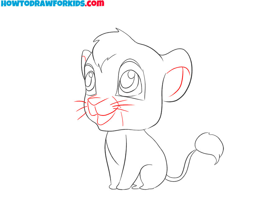 how to draw simba lion king