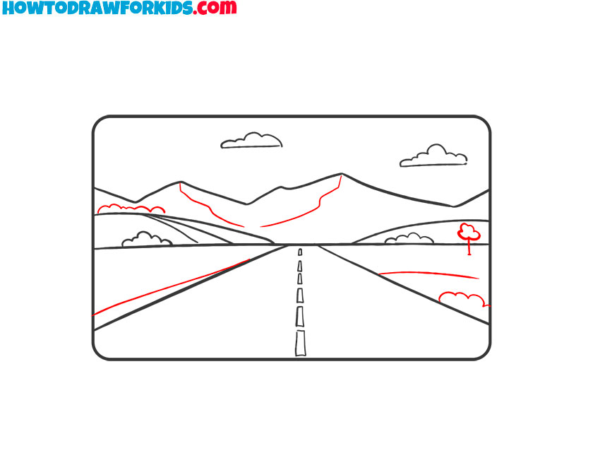 road drawing tutorial
