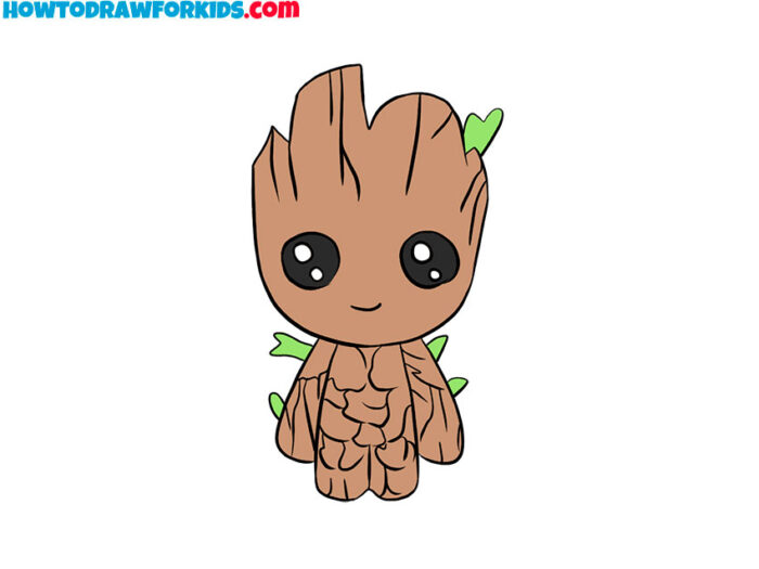 How to Draw Baby Groot Easy Drawing Tutorial For Kids
