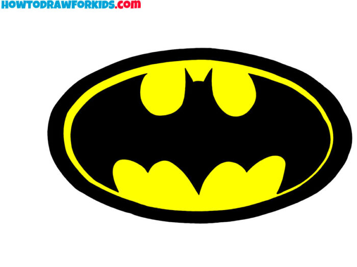 How to Draw Batman Logo - Easy Drawing Tutorial For Kids