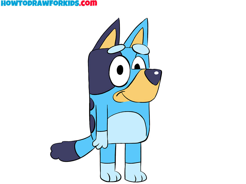 How to Draw Bluey - Easy Drawing Tutorial For Kids
