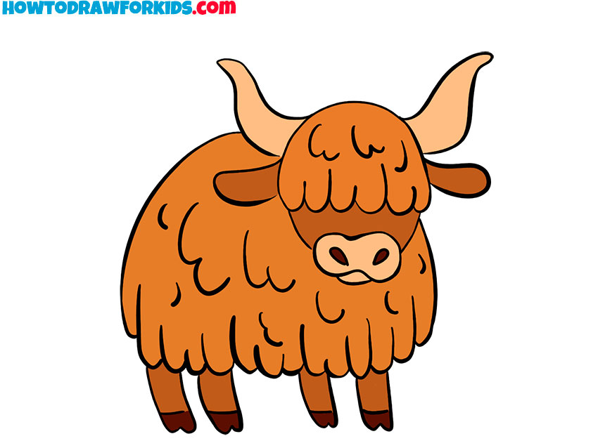 buffalo drawing cartoon