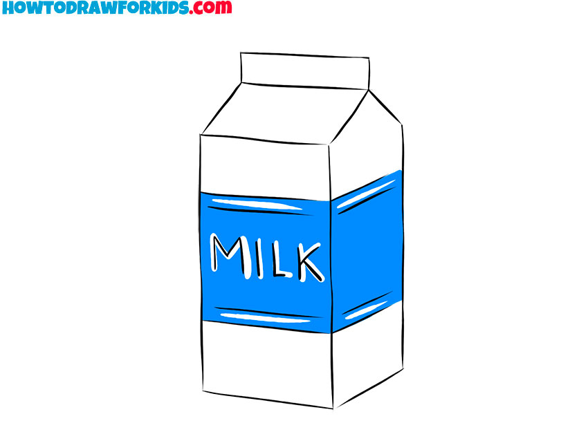 cartoon milk drawing for beginners
