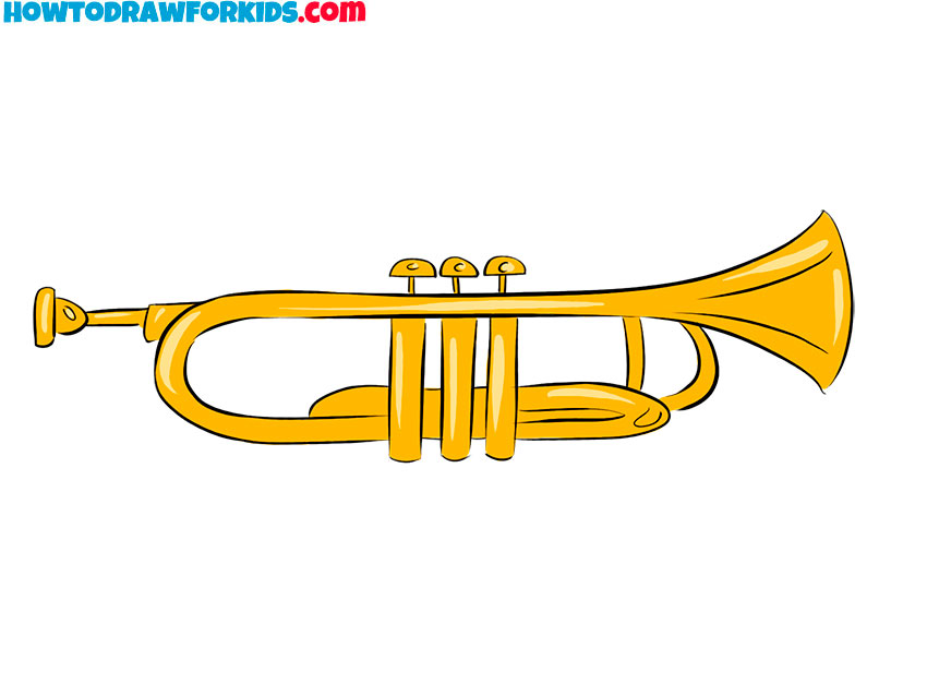 How to Draw a Trumpet Easy Drawing Tutorial For Kids