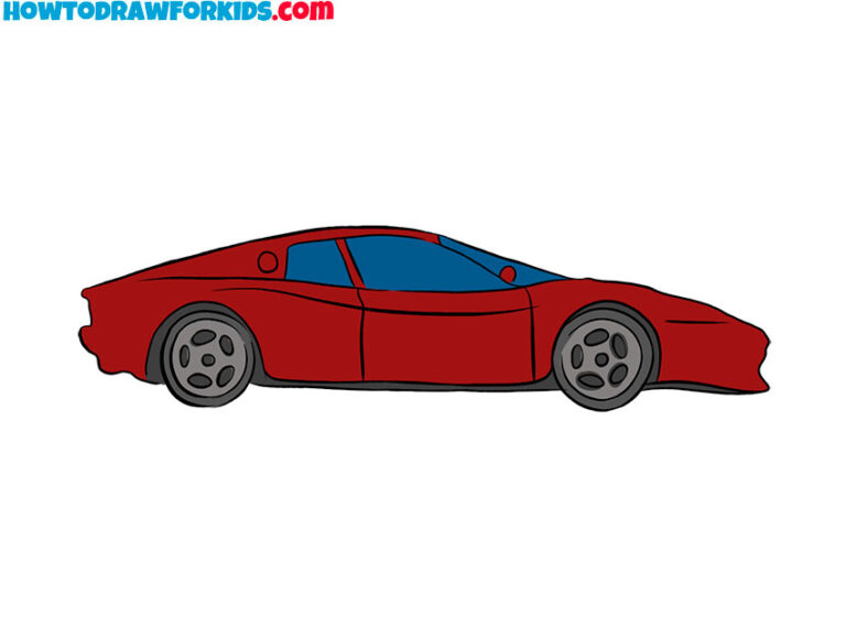 How to Draw a Ferrari - Easy Drawing Tutorial For Kids