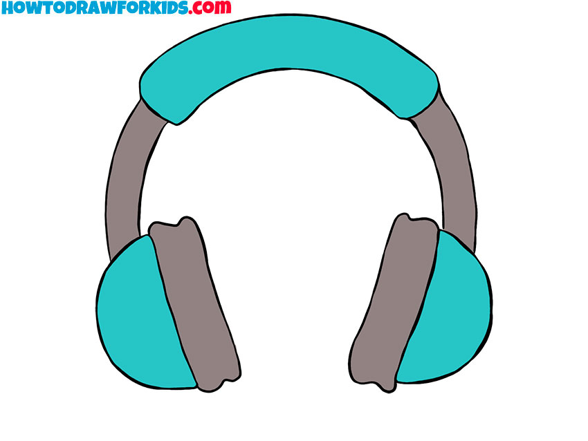 headphones drawing simple
