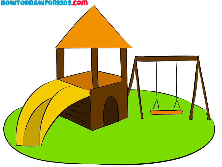 How to Draw a Playground Easy Drawing Tutorial For Kids