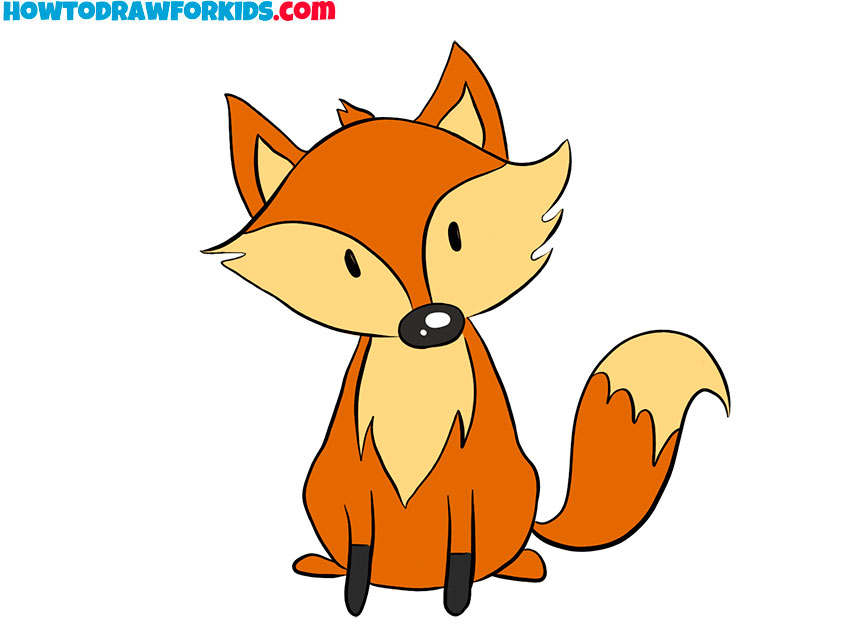 How to Draw a Fox Step by Step - Easy Drawing Tutorial For Kids