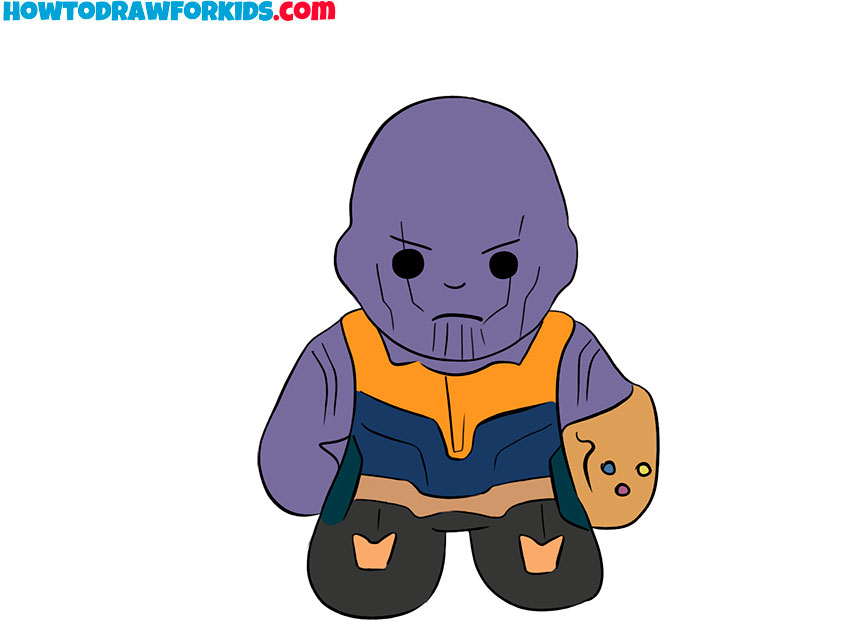 How to Draw Thanos - Easy Drawing Tutorial For Kids