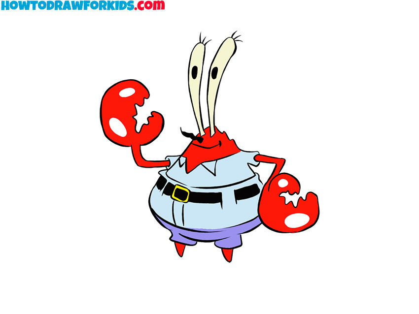 How to Draw Mr. Krabs Easy Drawing Tutorial For Kids