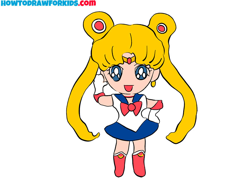 How to Draw Sailor Moon - Easy Drawing Tutorial For Kids