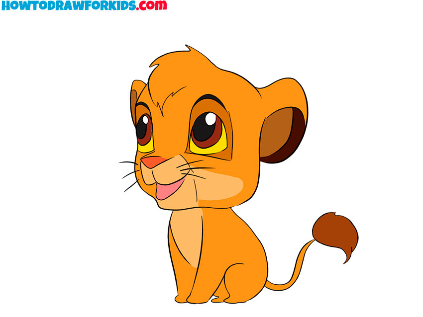 How to Draw Simba - Easy Drawing Tutorial For Kids