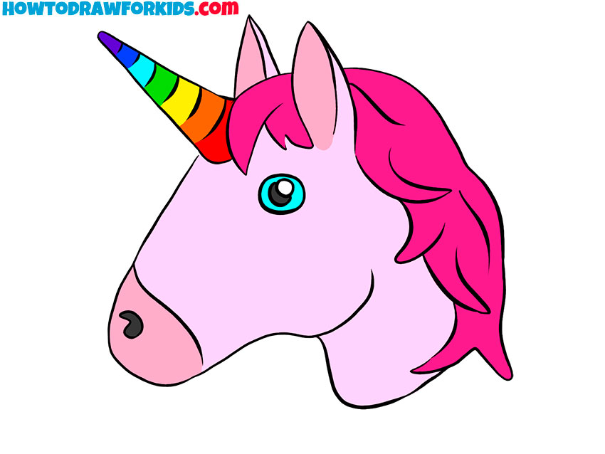simple unicorn emoji drawing tutorial